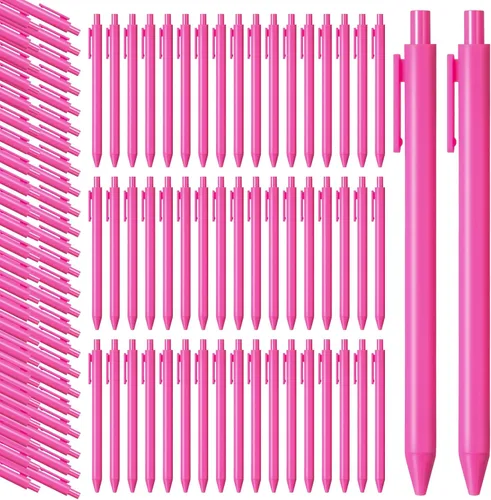 Miniatura 16 de Teling 100 bolígrafos retráctiles, cómodos, bonitos, elegantes, de escritura en punta media de 0.039 pulgadas para suministros de oficina