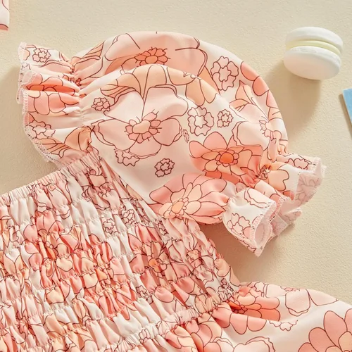 Miniatura 44 de Mameluco de verano para niña, sin mangas, vintage, con burbujas, vestido de mameluco lindo y diadema