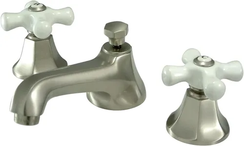 Kingston Brass KS4468PX - Grifo de baño extendido de 8 pulgadas, níquel cepillado Cromo pulido