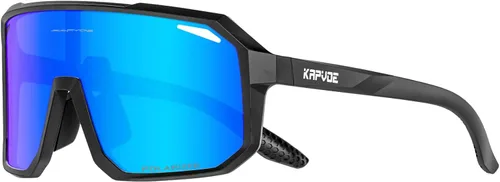 KAPVOE Gafas de sol polarizadas para ciclismo, deportes, UV400, para correr, pesca, béisbol, para hombres y mujeres, K62 Azul