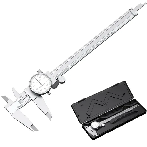Miniatura 10 de HDLNKAK Calibrador de Dial a Prueba de Golpes Calibrador de Dial de Precisión con Carátula Negra Rango de 0-6", Resolución de 0.001" Calibrador de 6