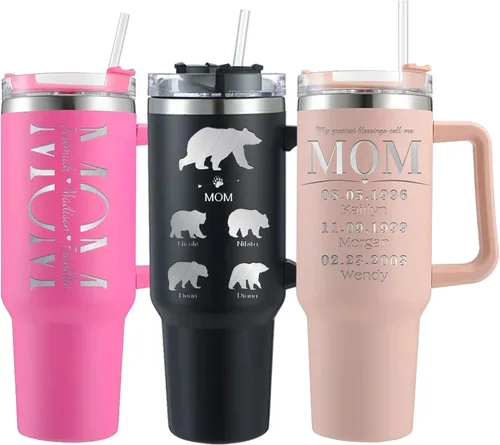 Miniatura 15 de Vaso personalizado – Grabado con láser con nombre, vaso delgado de acero inoxidable personalizado de 20 onzas con tapas y pajitas 19 colores y 16
