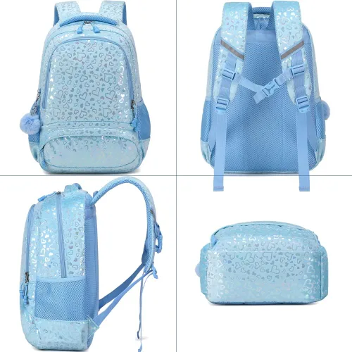 Miniatura 81 de Juego de mochila para niñas y adolescentes, mochila escolar para niños con bolsa para el almuerzo, estuche para lápices, mochilas escolares