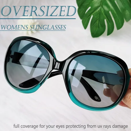 Miniatura 125 de Joopin Lentes de sol de gran tamaño para mujer, polarizados, grandes, para conducción, protección UV, grandes sombras