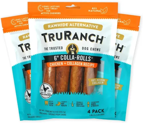 Miniatura 17 de TRURANCH Rollos de colágeno – Rollos de colágeno de 6 pulgadas para perros – Apoyo saludable para las articulaciones de larga duración – Alternativa
