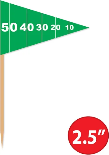 Miniatura 2 de Beistle 100 selecciones de comida de fútbol de 2.5 pulgadas para aperitivos y aperitivos, decoraciones de campo deportivo, suministros de fiesta