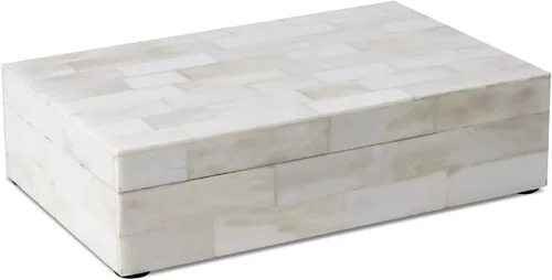 Miniatura 14 de Handicrafts Home Caja de almacenamiento decorativa con tapa – 10 x 4.5 x 2.5 pulgadas Organizador de decoración moderna para el hogar, caja
