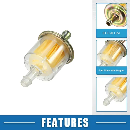 Miniatura 3 de Se adapta a filtros de combustible en línea de gas de 1/4 de pulgada, duraderos para motores pequeños, mini bicicleta, ATV, UTV, motocicleta