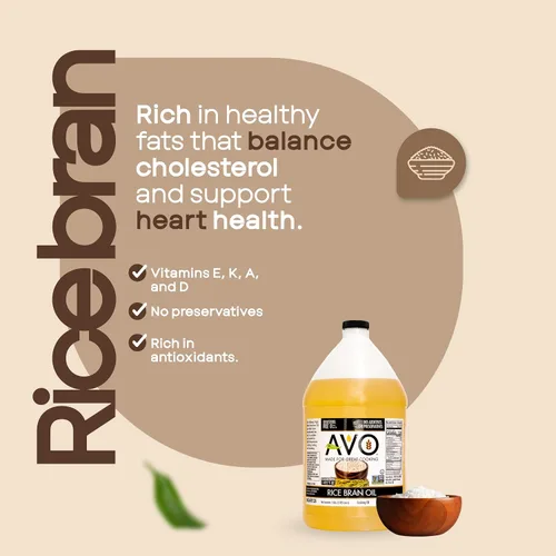 Miniatura 3 de AVO Aceite de salvado de arroz para cocinar o freír, 1 galón, sin OMG, sin conservantes, aceite de arroz de alto punto de humo a 490 °F