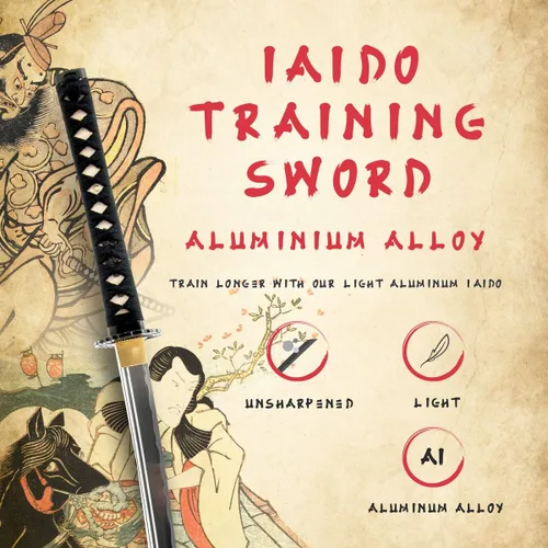 Miniatura 3 de HMS Aleación de aluminio sin afilar Iaido Training Wakizashi Sword Aleación de aluminio Wakizashi 679