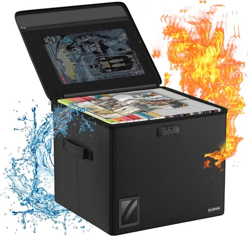 Miniatura 7 de Almacenamiento de cómics graduado para 30 cómics, resistente al fuego, resistente al agua y a la humedad, apilable, caja de cómics CGC con ventana