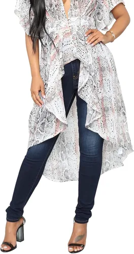 Miniatura 63 de KUNMI - Pantalones de mezclilla clásicos de cintura alta para mujer, elásticos, con efecto de levantamiento de glúteos, ajustados
