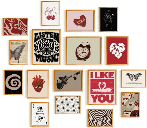 Downtown Girl Y2K - Juego de arte de pared – Pósteres vintage de estrella de rock y coqueta para dormitorio de adolescentes, decoración estética de