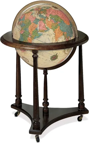 Replogle Globo Lafayette iluminado, océano antiguo, 16 pulgadas de diámetro Blanquecino