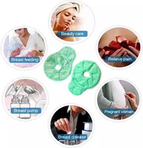 Miniatura 7 de Paquete de terapia de mama reutilizable, paquetes de hielo para mamas, esenciales para la lactancia materna, para alivio de la lactancia, dolor