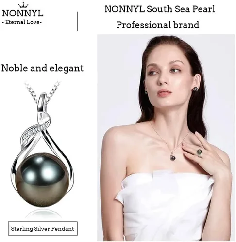 Miniatura 6 de Regalos para Mujeres Esposa-Collar-de-Perlas-Negras-de-Tahití-Regalo para Esposa Boda Cumpleaños Aniversario Joyería-Mamá Novia Ella Regalos del Día