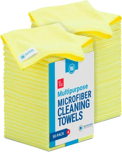 Miniatura 13 de Toallas de microfibra multiusos a granel de 12 x 12 pulgadas al por mayor, cantidad de caja (400 unidades) No se deshilacha Microfibra de alta