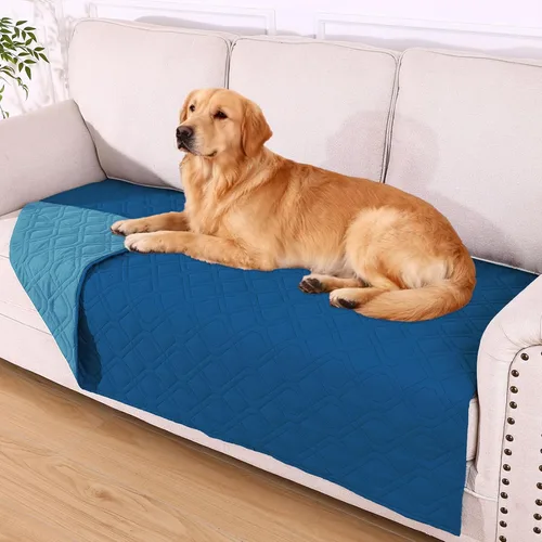 Miniatura 22 de hyha Manta impermeable para perros, manta reversible para cama de mascotas, funda suave para sofá/sillón lavable para perros, fundas impermeables