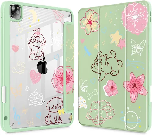 Miniatura 34 de May Chen Funda para iPad Pro de 11 pulgadas M2 de 4ª generación 2022, iPad Pro 11 de 3ª/2ª/1ª generación, Funda con cubierta trasera transparente a