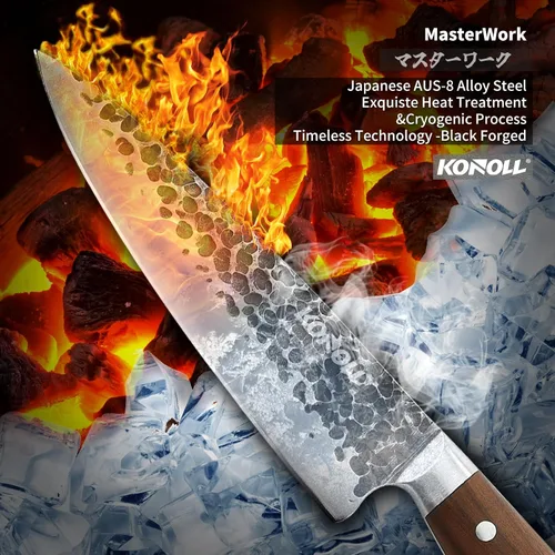 Miniatura 3 de Juego de cuchillos de chef japoneses profesionales, juego de cuchillos de cocina de 5 piezas, cuchillos de cocina de acero inoxidable de alto