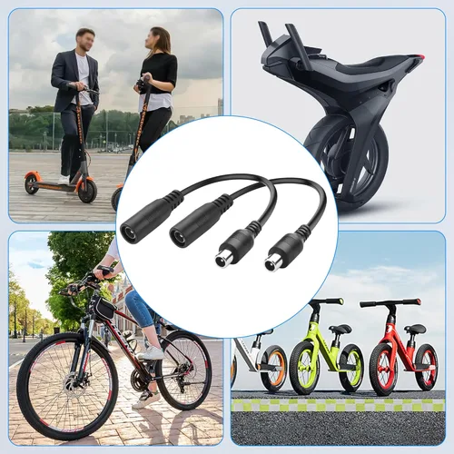 Miniatura 4 de DC5521 a 0.315 in Cable de carga de scooter eléctrico, 24 V CC 0.217 x 0.083 in a 0.315 in, cable adaptador de conector RCA para scooter eléctrico