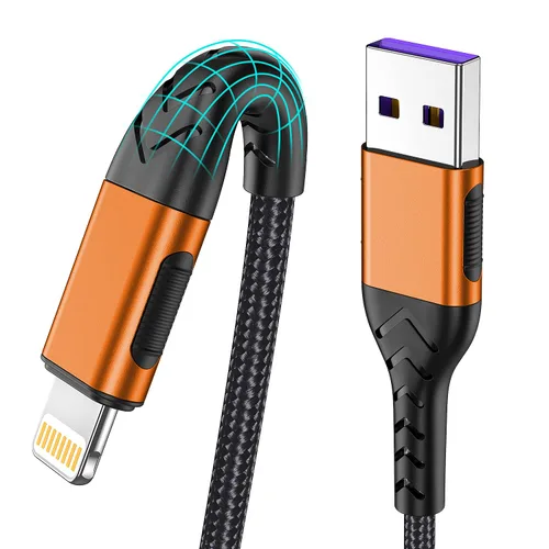 Miniatura 15 de Cargador de iPhone, [certificado Apple MFi] Paquete de 3 cables USB A de 1 pie para cable de carga rápida, cable de carga duradero de iPhone