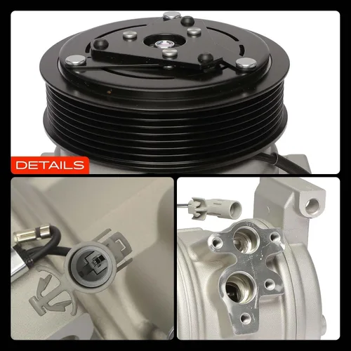 Miniatura 9 de A-Premium Compresor de aire acondicionado con embrague compatible con Scion tC 2.4L 2007-2010 Coupe, 10S15C Tipo de compresor