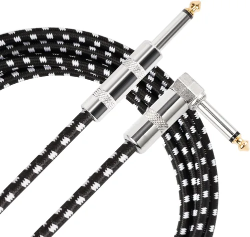 Miniatura 9 de Donner - Cable de guitarra de 10 pies, cable de instrumento eléctrico, cable AMP para bajo para guitarra eléctrica, amplificador de bajo, audio