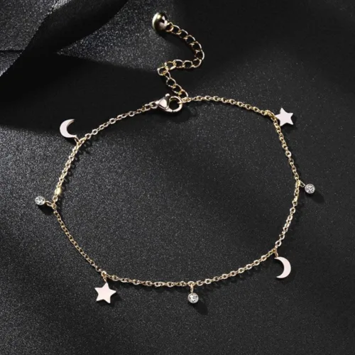 Miniatura 7 de Tobillera para mujer, cadena de acero inoxidable, pulsera de tobillo para playa, joyería ajustable