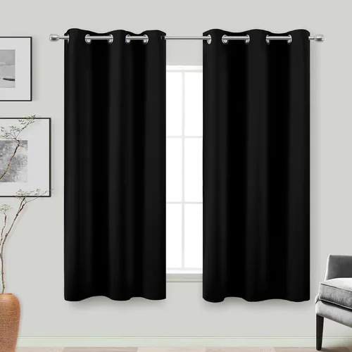 Miniatura 135 de Cortinas opacas de 72 pulgadas extra anchas para dormitorio, puerta corrediza de vidrio y patio, 2 paneles con ojales para oscurecer ventana grande