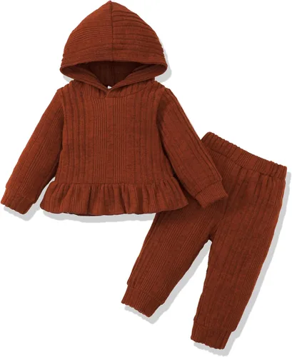 Miniatura 60 de Renotemy Conjunto de ropa para bebé recién nacida, para otoño e invierno, manga larga, pantalones, lindo conjunto de ropa para bebé niña