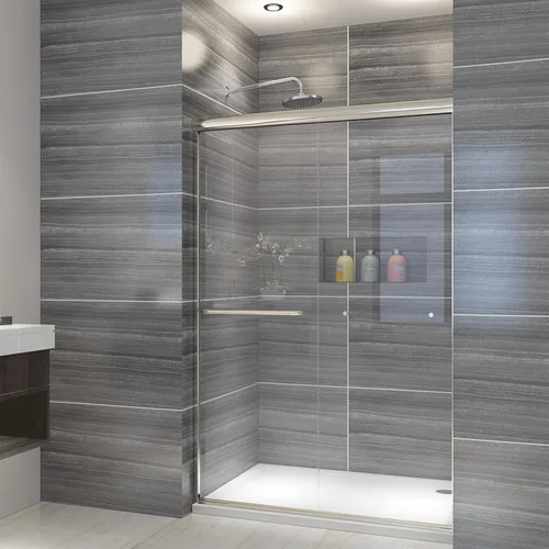 Miniatura 14 de Puerta de regadera corrediza semi-sin marco ELEGANT 60 pulgadas de ancho x 72 pulgadas de alto, puerta de regadera para baño con vidrio transparente