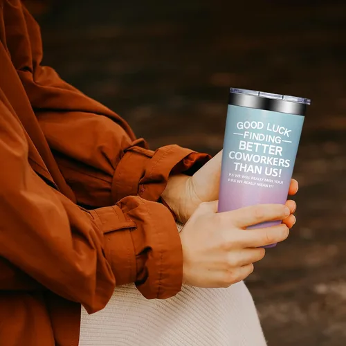 Miniatura 7 de Grifarny Regalos de despedida para mujeres – Vaso de despedida para compañeros de trabajo – Vaso de buena suerte para encontrar mejores compañeros