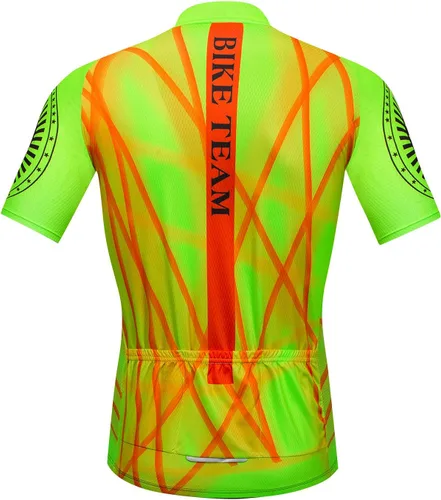Miniatura 115 de Weimostar Hombre Ciclismo Jersey Manga Corta Bicicleta Ropa Multicolor Diamante