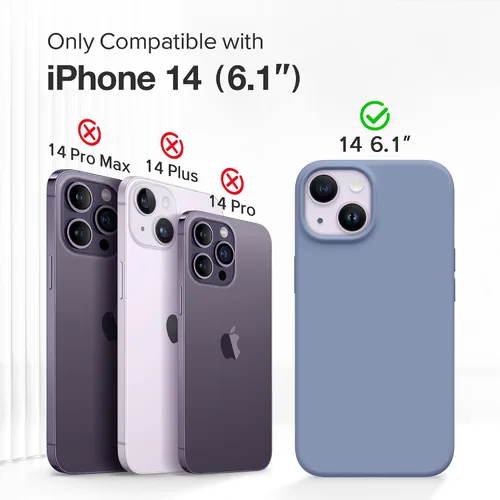 Miniatura 2 de GONEZ Funda magnética para iPhone 14, compatible con Magsafe, con protector de pantalla + protector de cámara, forro de microfibra antiarañazos