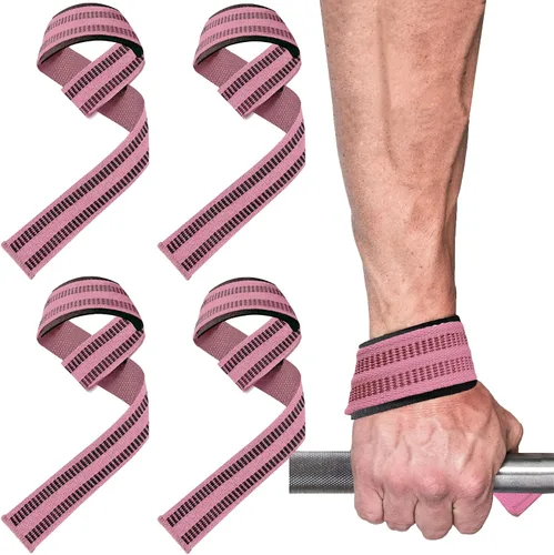 Miniatura 15 de Paquete de 4 correas de levantamiento para levantamiento de pesas, correas de elevación para entrenamiento de fuerza en el gimnasio, peso muerto