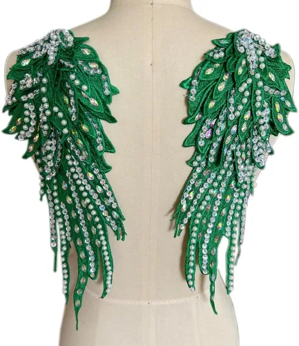 Miniatura 13 de Parches de lentejuelas con alas de ángeles de la guarda, apliques de diamantes de imitación para ropa, chaquetas, jeans, vestido, decoración