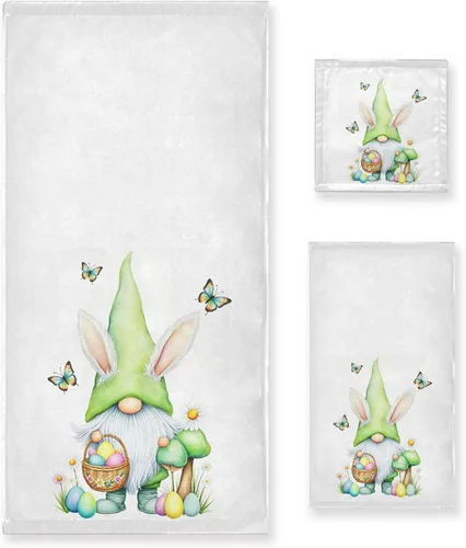 Miniatura 10 de Juego de 3 toallas de baño de copos de nieve azules y blancos de invierno, juego de 3 toallas de mano de Navidad, toallas de mano de baño, toalla