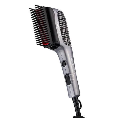 Miniatura 3 de RED by KISS 1875 - Estilizador de cabello iónico de cerámica con púa desenredante, peine profesional de secado rápido, 4 ajustes de calor/velocidad