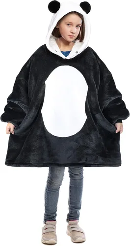 Miniatura 21 de Catalonia Sudadera tipo manta con capucha para niños, sudadera de sherpa extragrande para adolescentes jóvenes, idea de regalo Perro- Niños