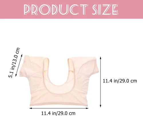 Miniatura 4 de SUPVOX Chaleco de ropa interior con protección contra el sudor, escudo lavable para las axilas para mujeres, niñas y mujeres Amarillo claro