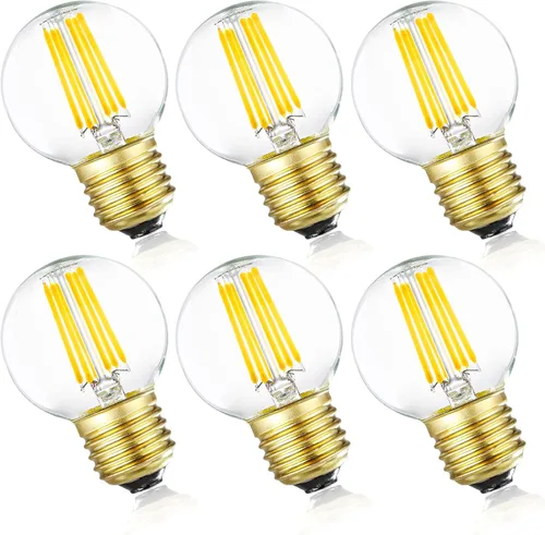 Miniatura 11 de Leools Bombillas LED regulables G16.5, bombillas LED Edison E26 de 6 W, blanco cálido 2700 K, 600 lm, 6 W igual a 60 vatios, bombilla de globo G50