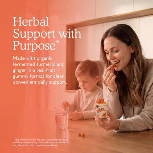 Miniatura 2 de Garden of Life Organics - Gomitas de respuesta antiinflamatoria de cúrcuma, 120 gomitas de frutas reales para niños y adultos, 50 mg de curcumina