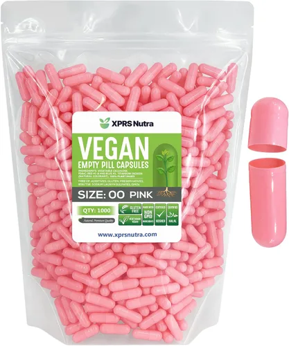 Miniatura 28 de XPRS Nutra Cápsulas vacías de tamaño 00 – 100 cápsulas veganas vacías – Pastillas vacías vegetarianas – Relleno de cápsulas vegetales DIY
