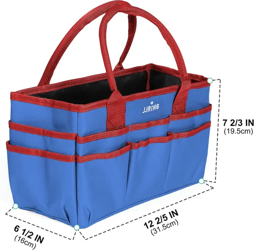 Miniatura 4 de JJRING Bolsa organizadora para manualidades y arte, tela de nailon azul 600D, con bolsillos, para manualidades, álbumes de recortes, médicos y Azul