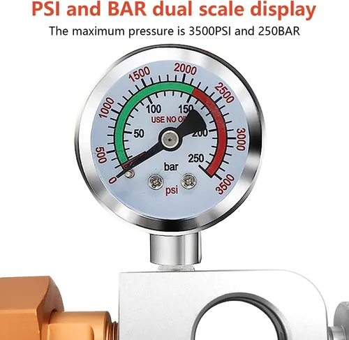 Miniatura 4 de Adaptador de recarga de CO2 para refrescos, adaptador de llenado con manómetro y válvula de alivio de presión, recarga de corriente para Soda