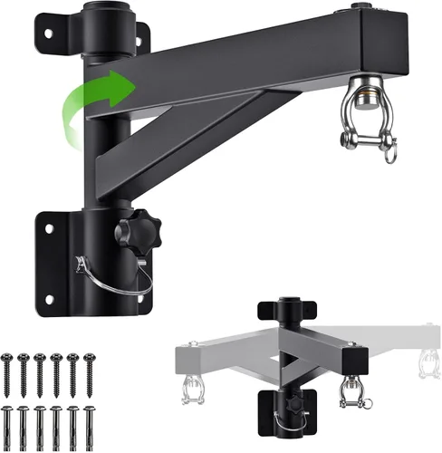 Miniatura 13 de Kipika Colgador de pared para bolsa pesada, soporte giratorio para bolsa de boxeo resistente para gimnasio en casa, longitud ajustable para bolsa