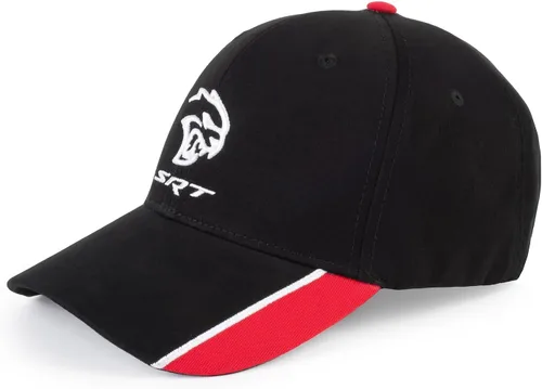 Miniatura 2 de Dodge SRT Hellcat Cap - Personalizada - Estructurado 6 Paneles - NegroRojoBlanco, Negro