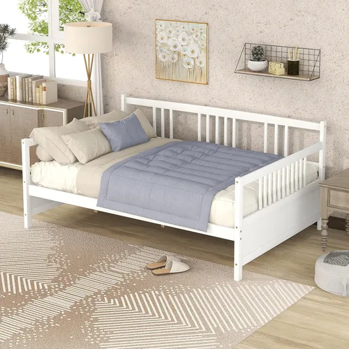 Miniatura 9 de Merax Sofá cama de tamaño individual, marco de madera con cabecero, sofá cama tamaño individual, perfecto para descansar, dormir o entretener a