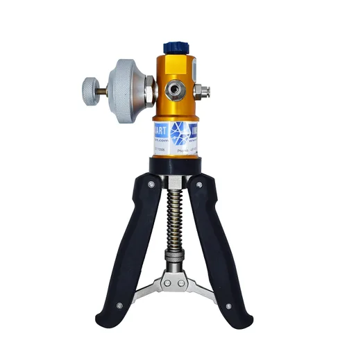 Miniatura 3 de Calibrador manual de presión y vacío (rango: -13 a 435 PSI) (solo bomba manual) para laboratorios de calibración, calibración de campo y calibración